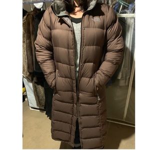 The North Face full-length parka coat Brown